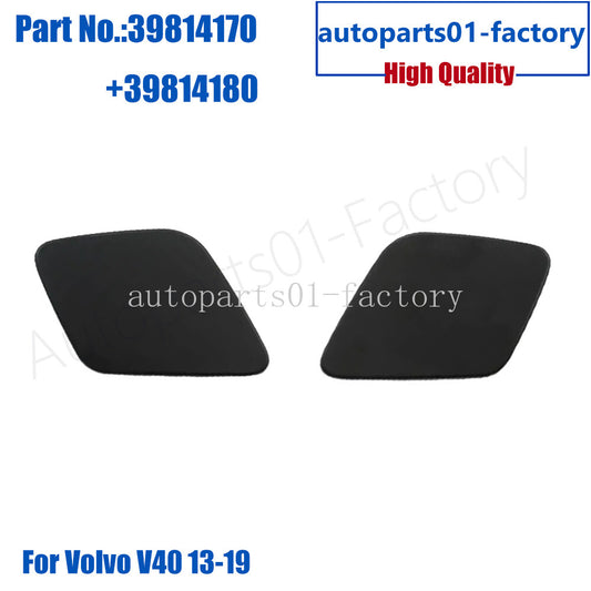 2xBumper Headlight Washer Nozzle Cover Cap Front Left Right for Volvo V40 13-19