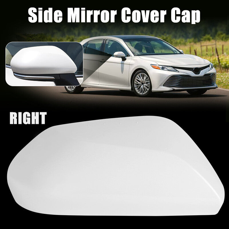 Passenger Right Side Wing Mirror Cover Cap White Fit for Toyota for CAMRY 2018-2023