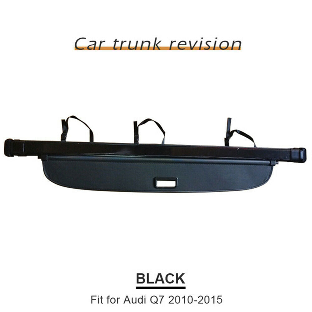 for Audi Q7 2010-2015 black Rear Trunk Cargo Cover Security Shield Screen Shade