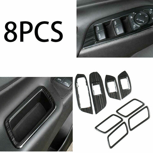 For 2018-2021 for Chevrolet Equinox Titanium Glass Window Lifting Panel Decor Black
