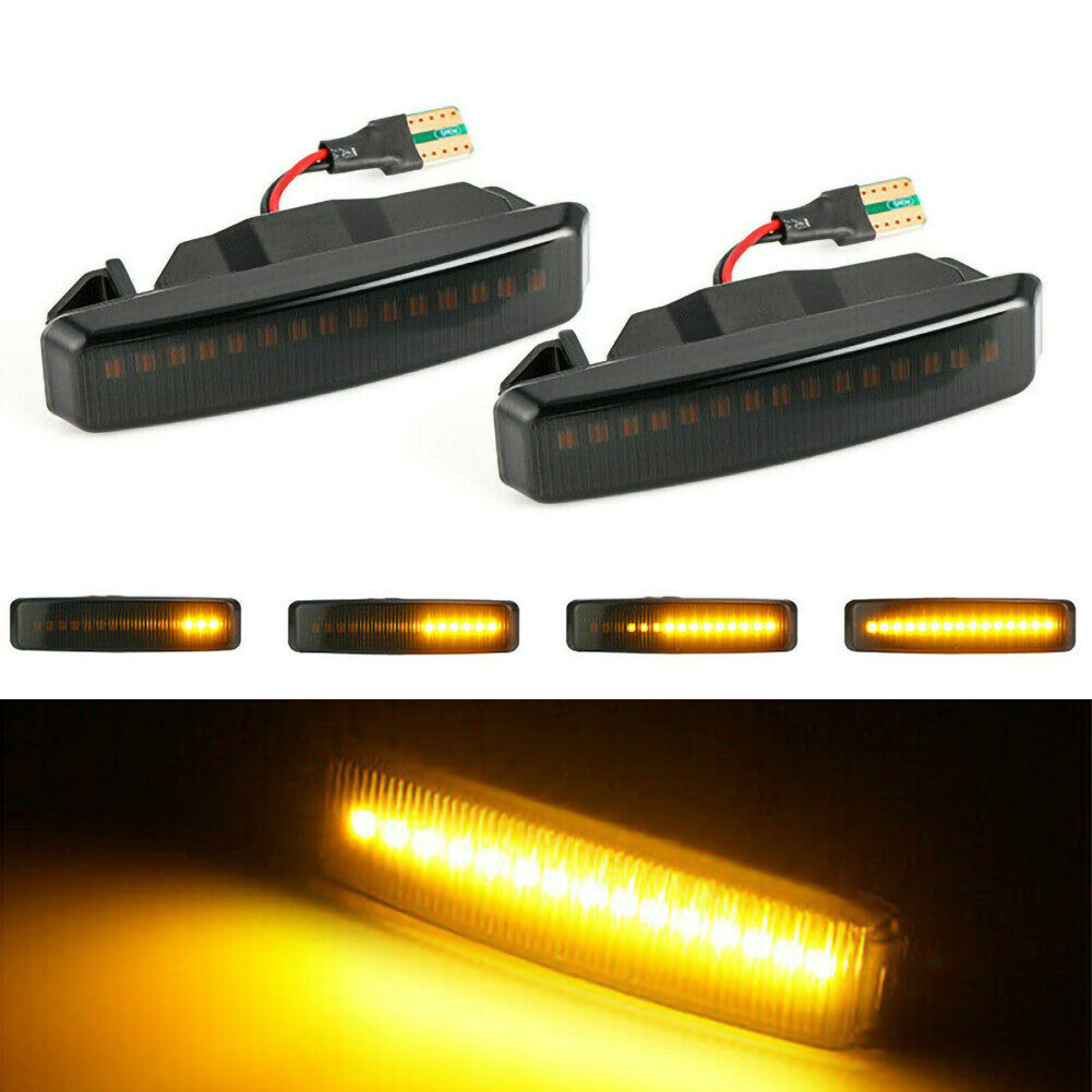 Dynamic Turn signal lights and LED marker lights suitable for BMW E39, 525i, 528i, 530i, and 540i models from 1997 to 2003.