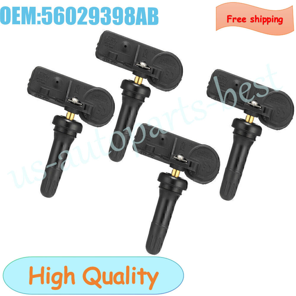 Set(4) TPMS Tire Pressure Sensor for Dodge for Ram for Chrysler for Jeep 56029398AB
