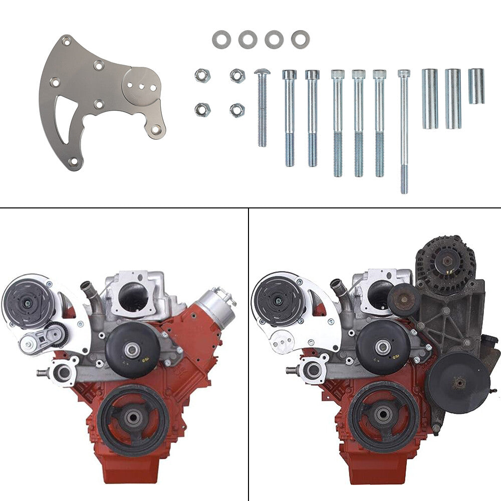 Aluminum R4 AC mounting bracket suitable for Chevrolet LS engine LS1 LS2 LS3 LS6 truck spacing