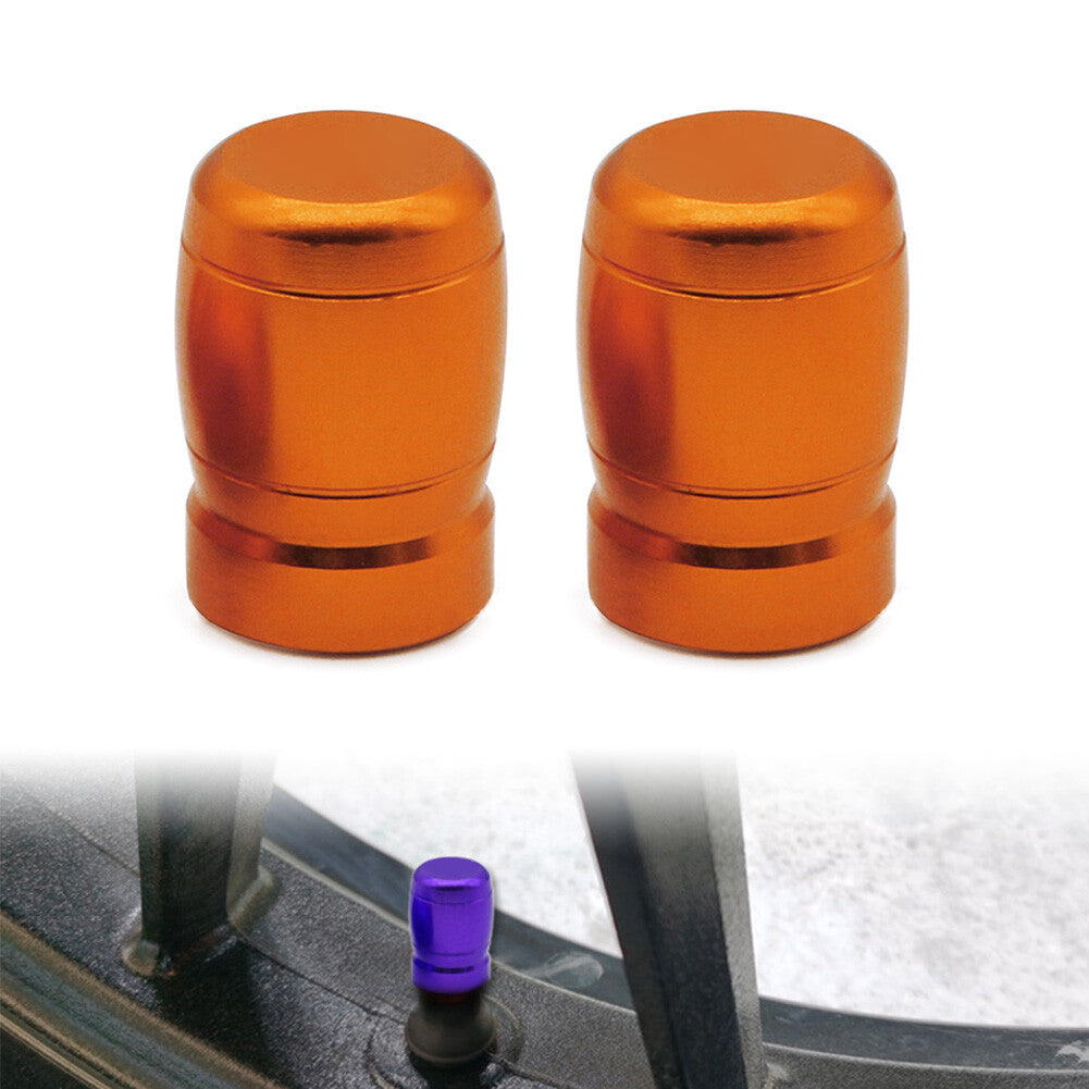 CNC Tire Valve Air Port Cover Cap Fit for HONDA PCX125 PCX150 Orange Motorcycle Pair
