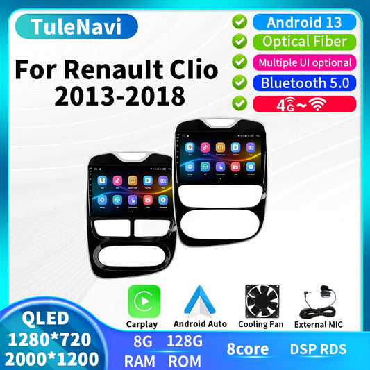 for Renault for Clio 2013-2015 CarPlay Car Stereo Radio GPS Multimedia Player Screen