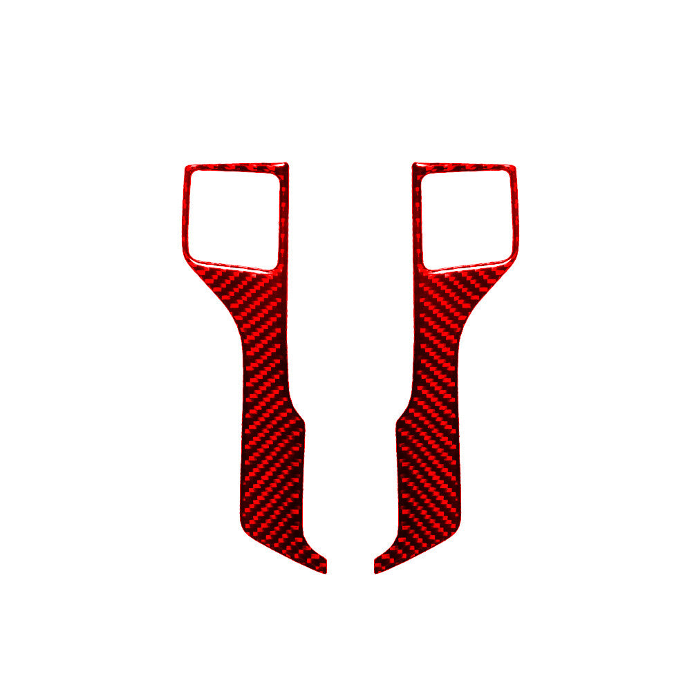 Red Carbon Fiber Steering Wheel Button Trim for Toyota Tacoma 2012-2015 Type-B