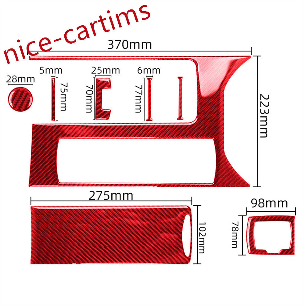 For LR for Range Rover Sport 2014-17Red Carbon Fiber Console Gear Shift Panel Trim¡Á8