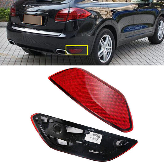 Left + Right Rear Bumper Decor Reflectors for Porsche for Cayenne 2011-2014