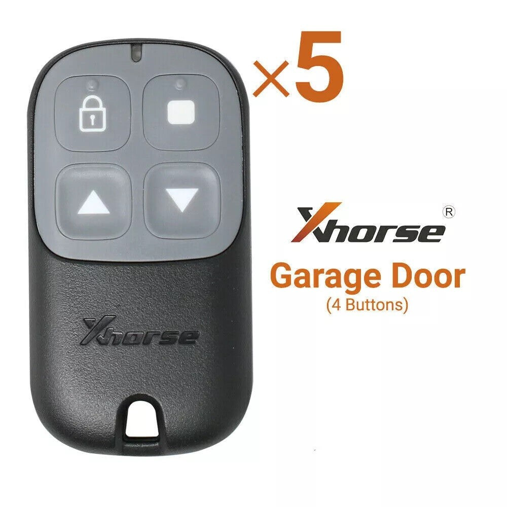5Pcs XKXH03EN Wire Remote Key Garage Door 4 Buttons Black Universal