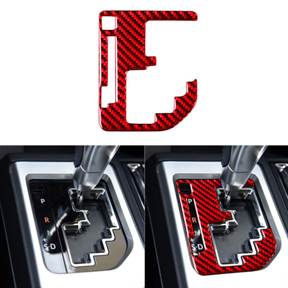 Red Carbon Fiber Gear Shift Panel Cover Trim Decal for Toyota Tundra 2014-2018