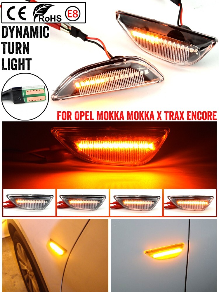 Dynamic Side Marker Turn Light for Opel Mokka X for Chevrolet Trax for Buick Encore
