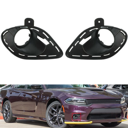 Pair Fog Lamp Cover Fog Lamp Bracket for Dodge charger 2015-2020