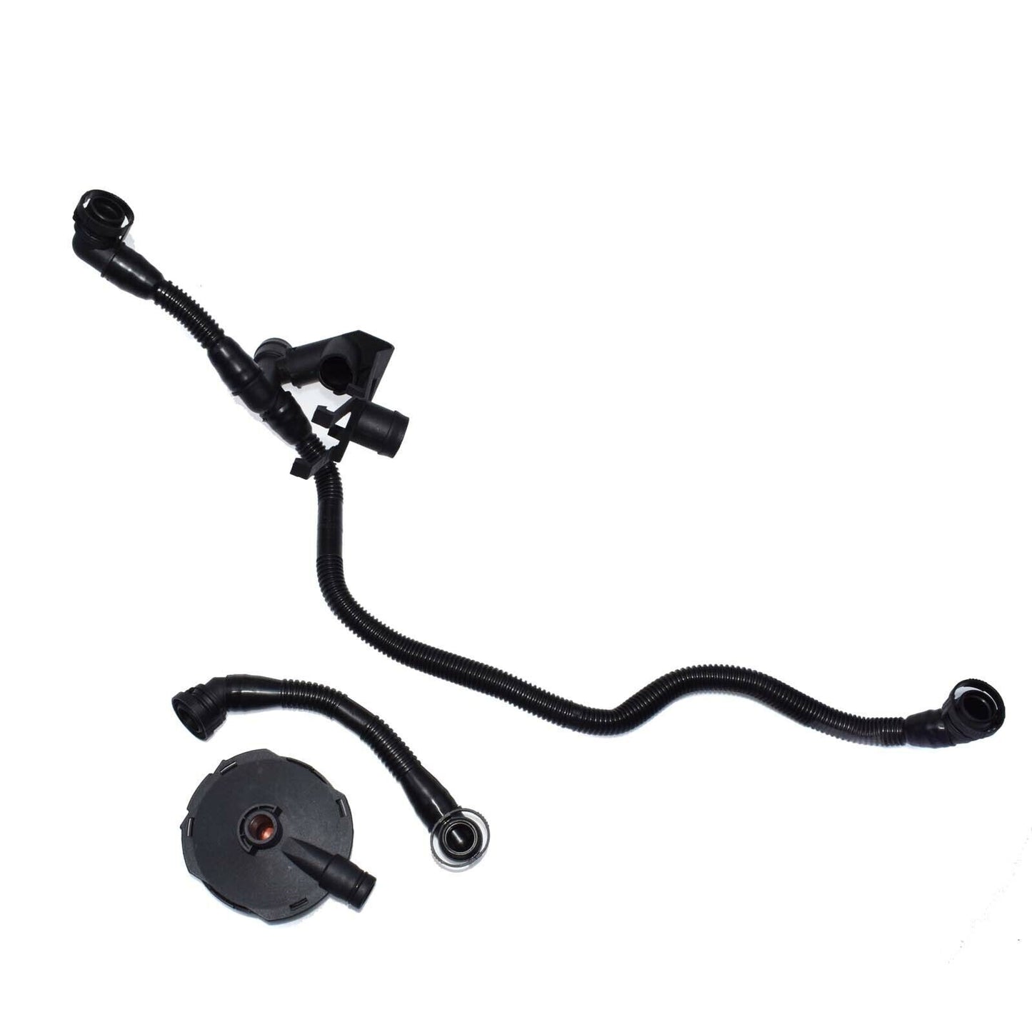 Crankcase ventilation valve and breather vacuum hose kit for Audi for A4 for A6 3.0L V6 (3x)