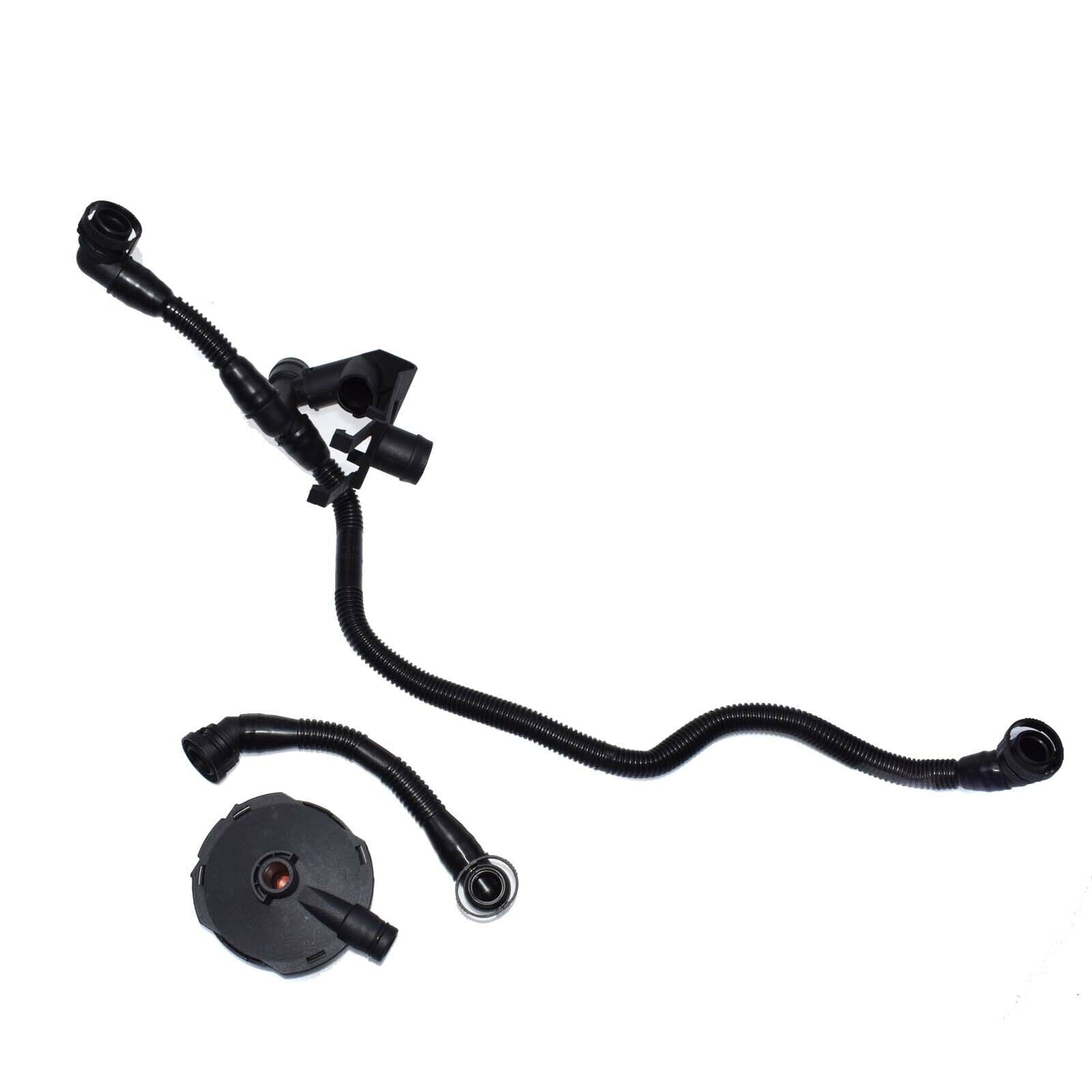 Crankcase ventilation valve and breather vacuum hose kit for Audi for A4 for A6 3.0L V6 (3x)