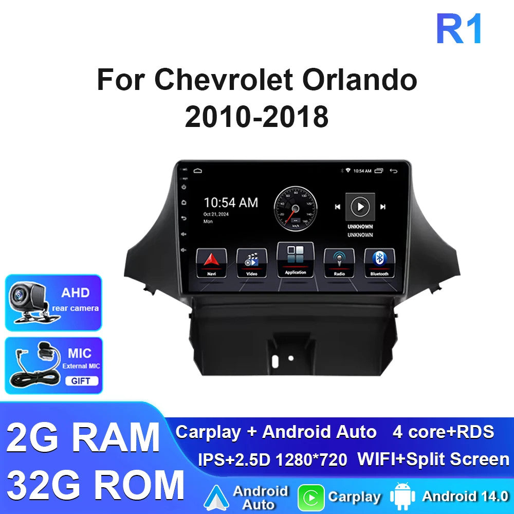 Android Auto Carplay for Chevrolet Orlando 2010-2018 Stereo Car Radio GPS Screen