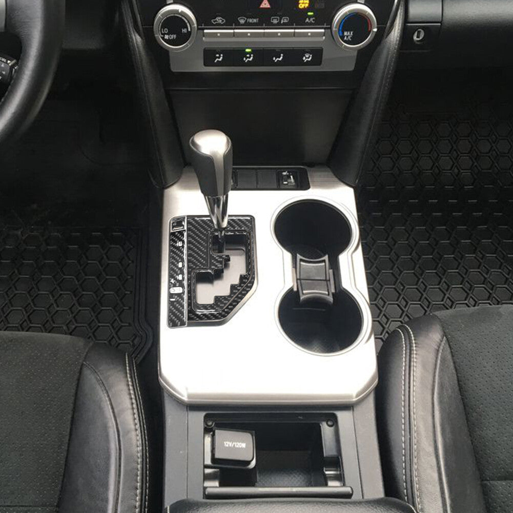 5Pcs Carbon Fiber Center Console Gear Shift Trim Cover for Toyota for Camry 2012-14