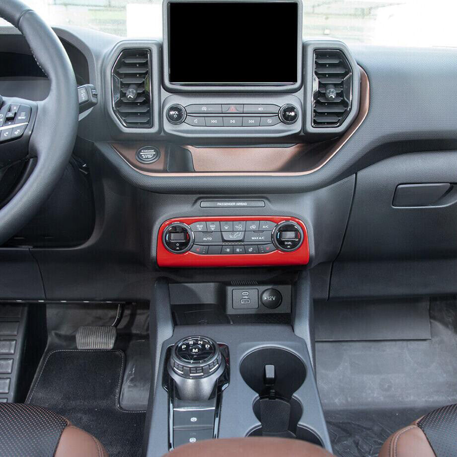 For 2021-2024  for ford  Bronco Sport ABS Red Air Condition Switch Panel Cover Trim 1P