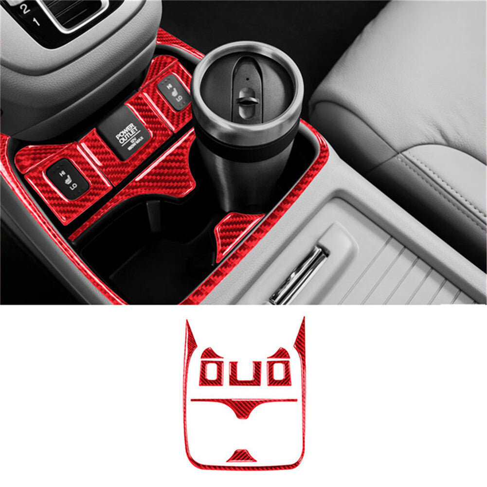 56Pcs Red Carbon Fiber Interior Full Cover Trim Kit for Honda CRV CR-V 2012-2014