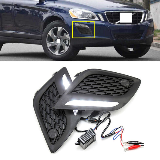 LED DRL daytime running lights and fog lights for Volvo XC60 (approximately 2011-2013).