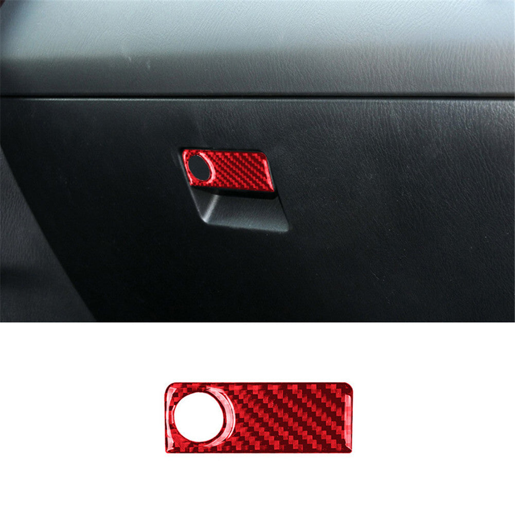 Red Carbon Fiber Passenger Glove Box Switch Cover Trim for Mazda CX-9 2010-2015