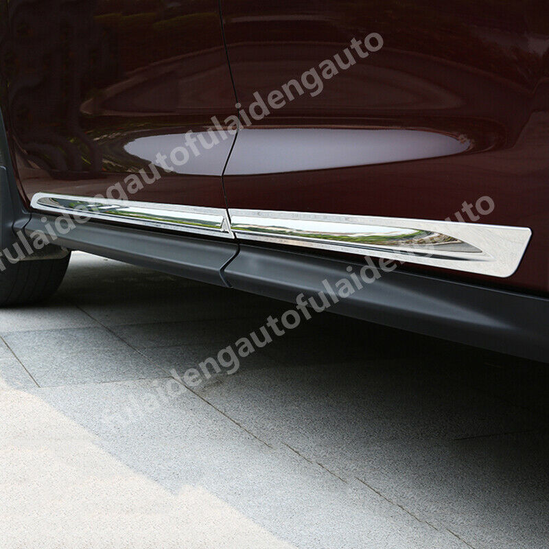 for Infiniti QX50 2019-24 Triple Chrome Door Body Side Molding Cover Trim Guard