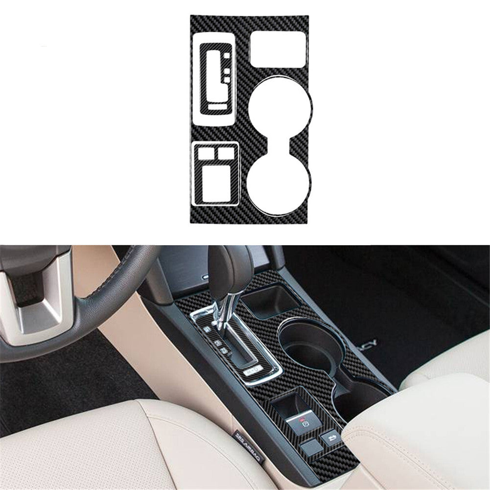 3X Carbon Fiber Center Cup Holder Cover Trim for Subaru Outback Legacy 2015-2017