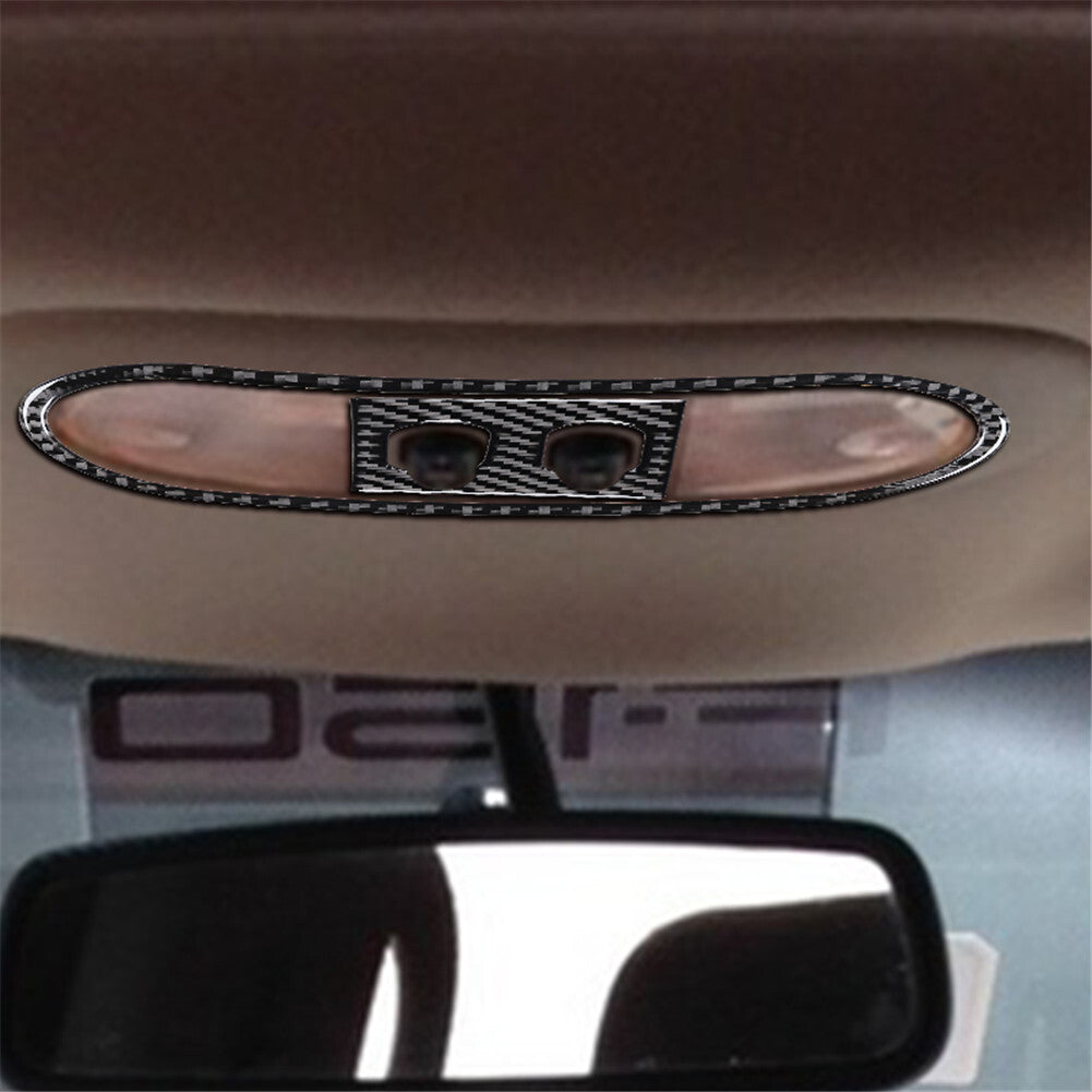2PCS Carbon Fiber Interior Overhead Light Control Cover Trim for Ford F-150 FX4