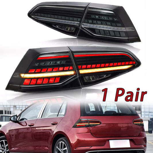 Full LED Tail Lights For 2014-2019 for VW for Golf 7 MK7 GTI MK7.5 Smoked W/Sequential