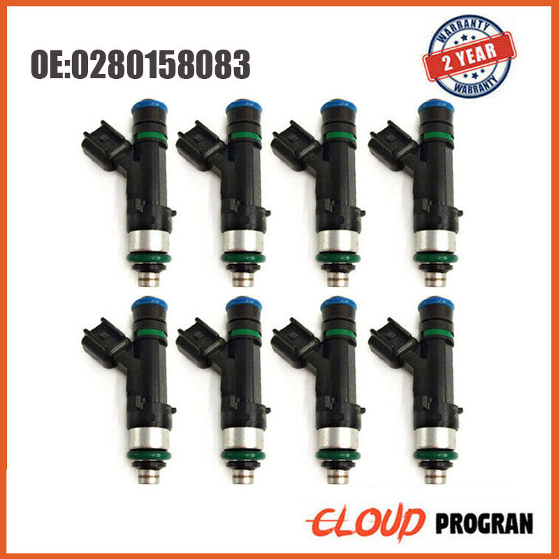 Set 8 OE Fuel Injectors 0280158083 For 06-2011 for BUICK for Cadillac DTS 4.6 V8 SET