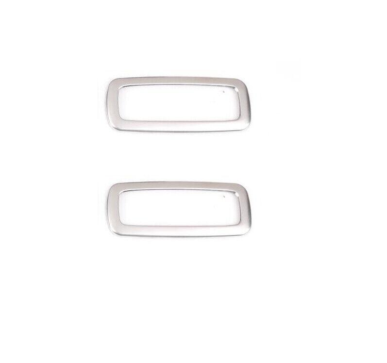 for BMW X3 G01 X4 2018-2021 Silver Steel Rear Reading Lamp Frame Cover Trim 2PCS