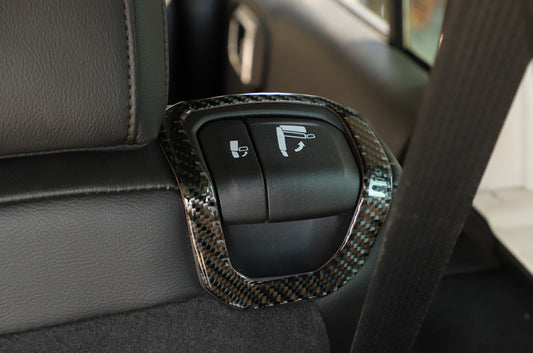 Carbon Fiber Rear for Seat Switch Bezel Trim for Jeep for Wrangler JL JT 4XE 2018-2023