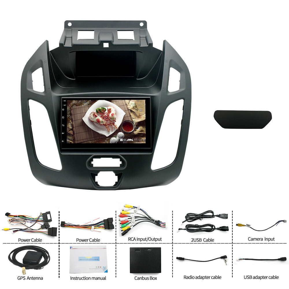 7Android 13 Support Carplay Car Stereo Radio for Ford Transit Connect 2014-18