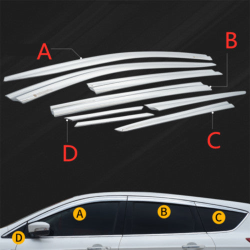 8x for Ford Escape 2013-19 Chrome Window Visor Vent Sun Rain Guard Deflector Kit