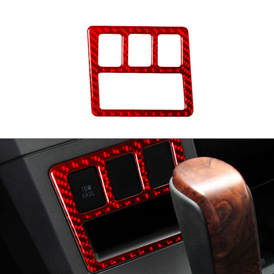 Red Storage Above Gearbox Type B Trim Carbon Fibre for Toyota Tundra 2007-2013