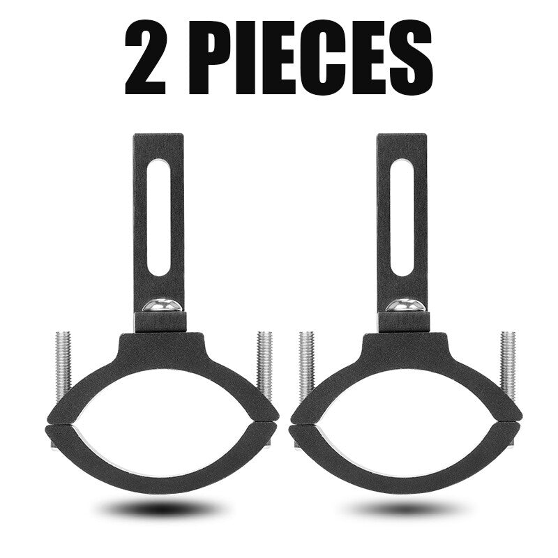 2X Motorcycle 36-60mm Mount Bracket Spot Headlight Fog Driving Fork Clamp Holder
