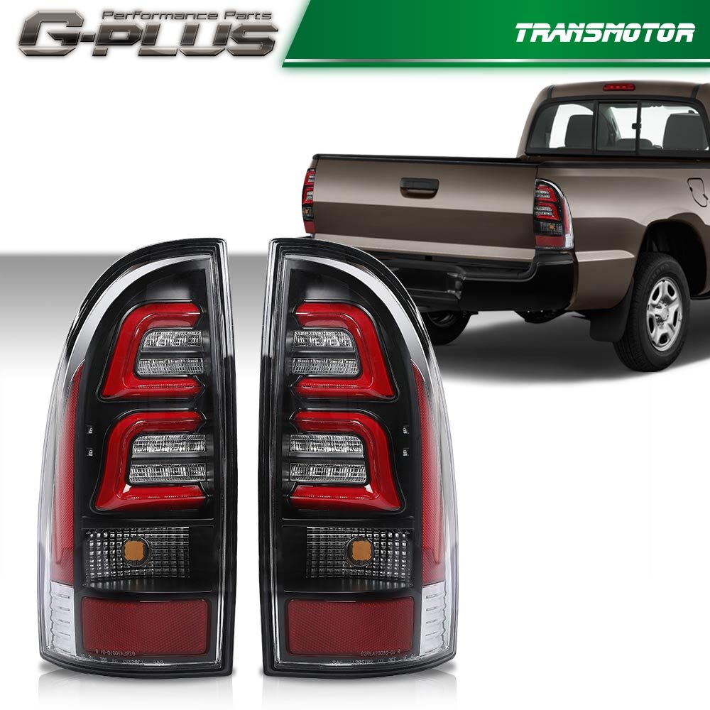 Suitable for 2005-2015 for Toyota Tacoma LED taillights with black and red lights (left + right).