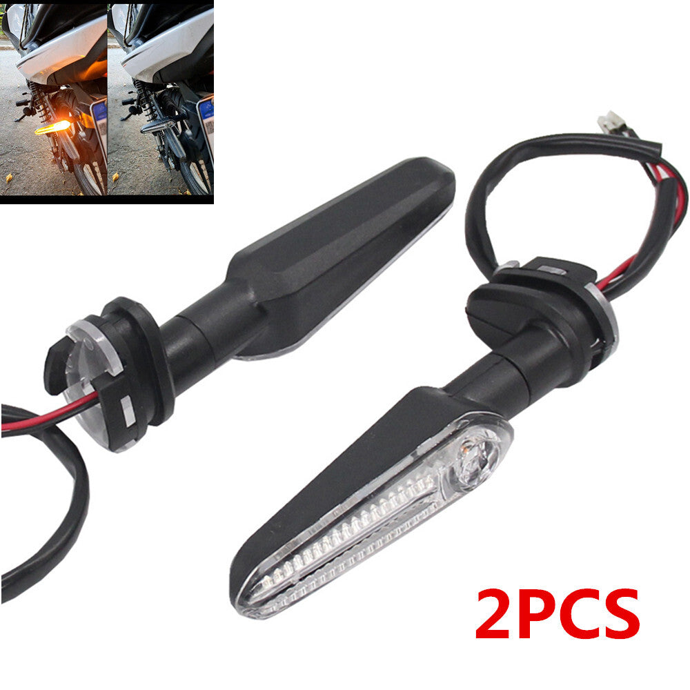 1 pair of 12-volt motorcycle/scooter turn signal indicator lights, amber color