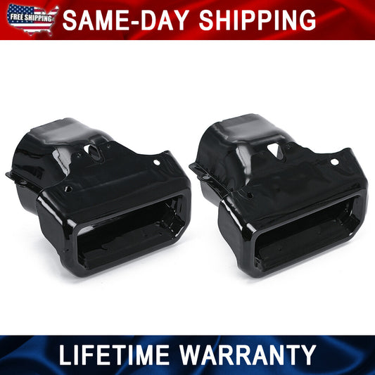 Exhaust Tips Bezels Gloss Black For 2019-2024 for Chevy Silverado for GMC for Sierra 1500