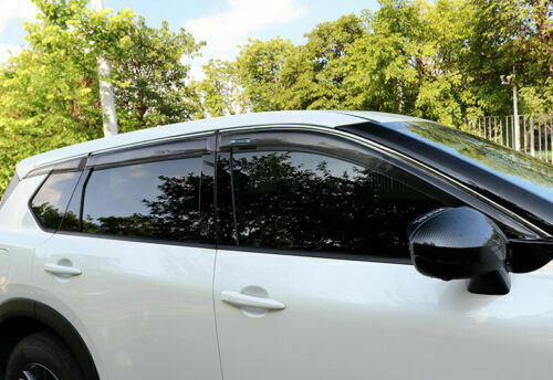 6 for Nissan Rogue X-Trail 2021-2023 Gray Door Window Visor Shade Sun Rain Guard