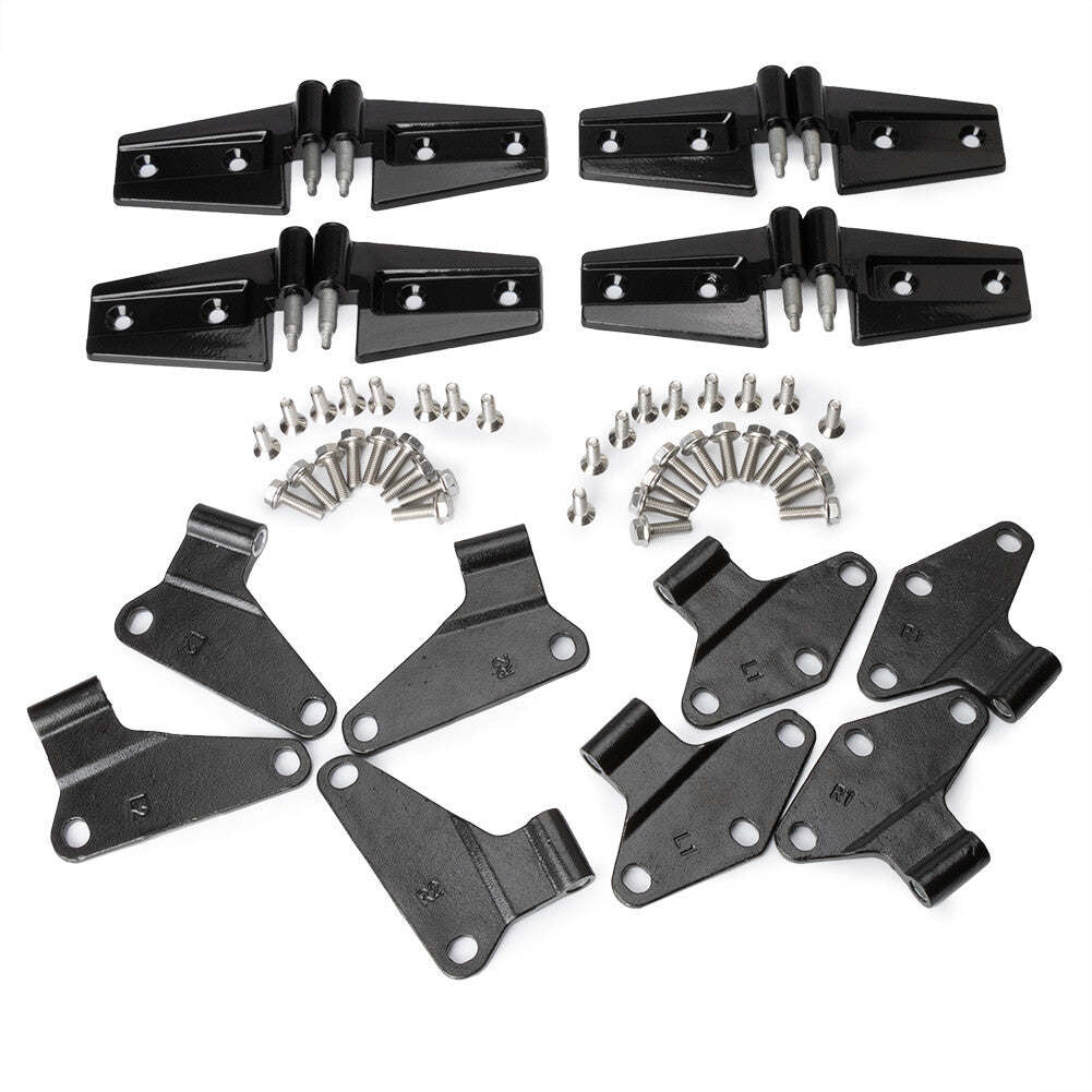 For 2007-2018 for Jeep for Wrangler JK Body Door Hinge Replacement Set Black Powder Coat