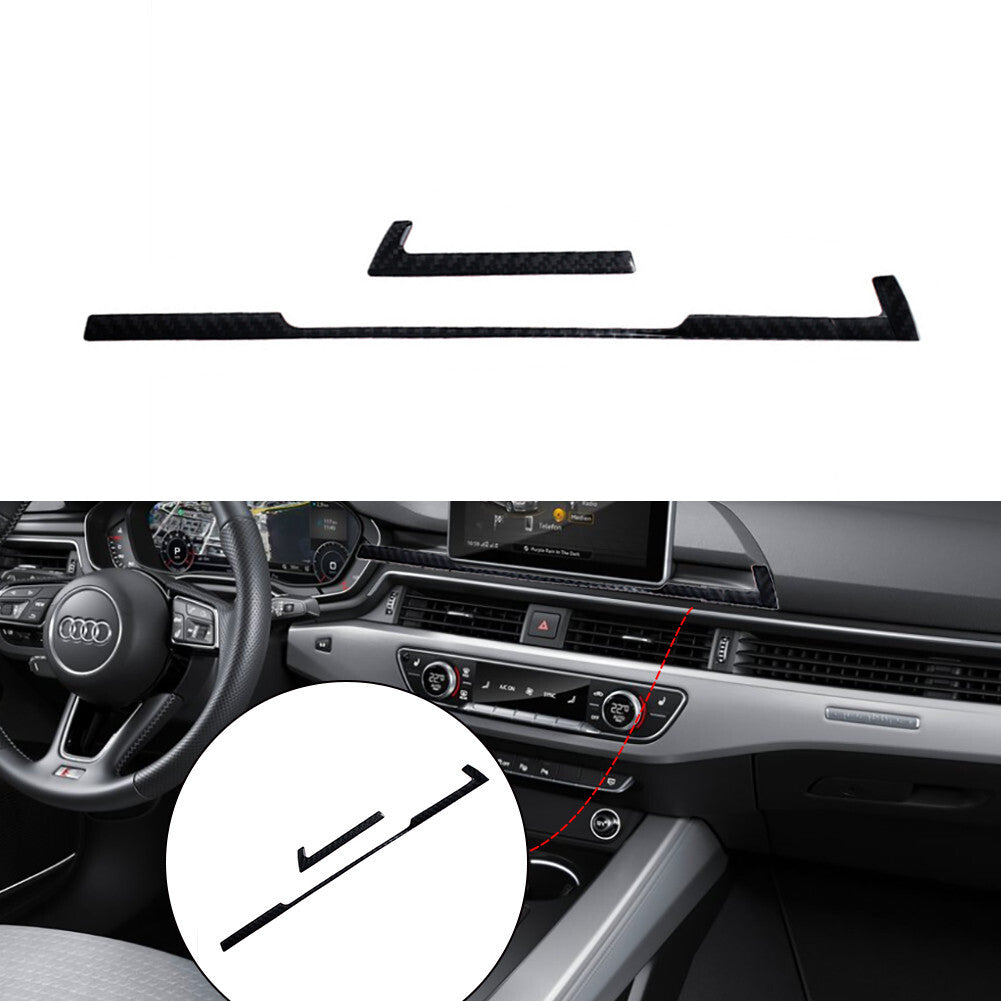 for Audi for A4 B9 2017-2018 Carbon Fiber GPS Navigation Frame Decorative Cover Trim