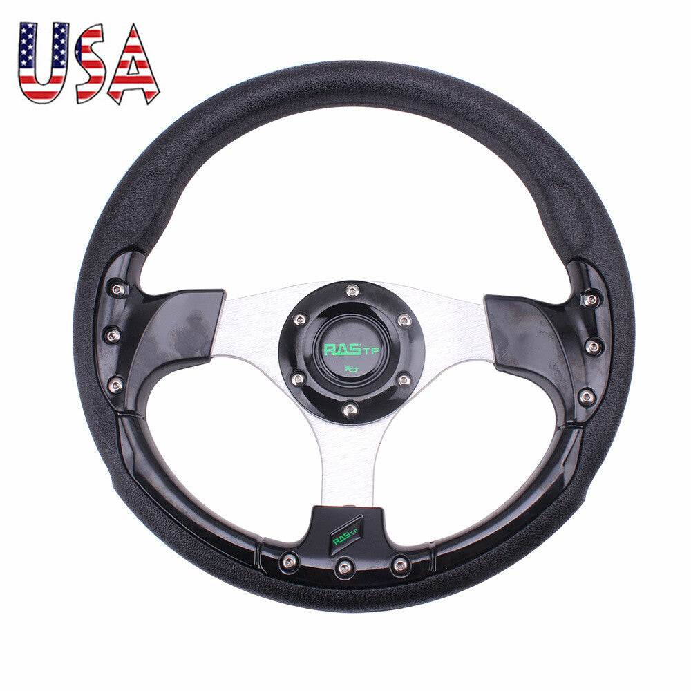 US STOCK for Golf Cart Steering Wheel for Yamaha EZGO Club Car Black