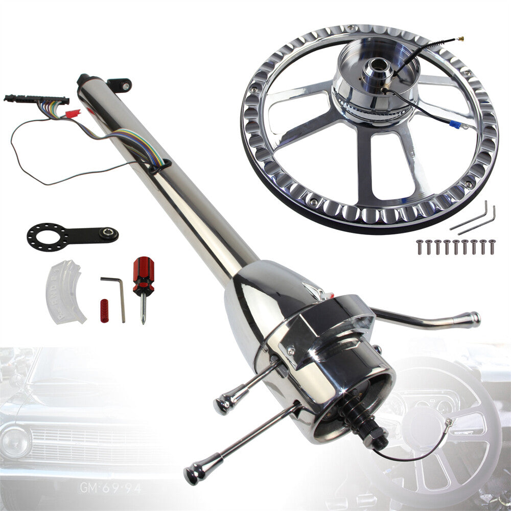Universal 28'' Tilt AT Automatic Steering Column GM w/ 9 Bolt Steering Wheel