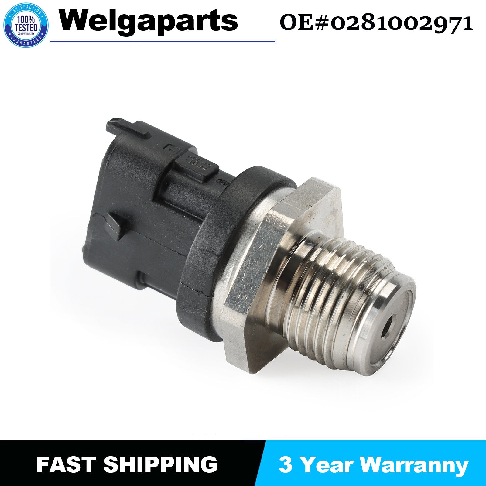 0281002971 for Sierra for Chevrolet for GMC Silverado 6.6L Fuel Rail Pressure Sensor