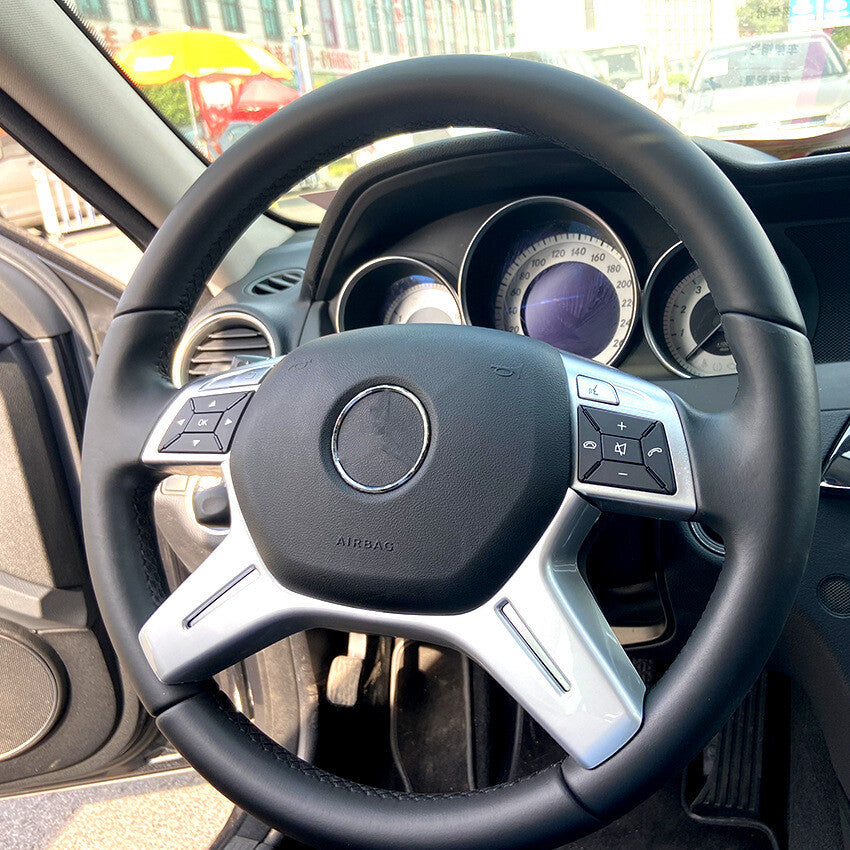 Chrome silver steering wheel cover for Mercedes-Benz CE GLK CLS-Class W204 212