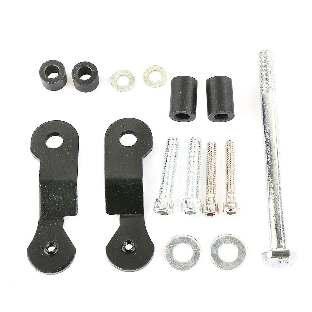 Mid-frame air deflector decorative heat shield kit, black, for Harley Dyna 2006-18