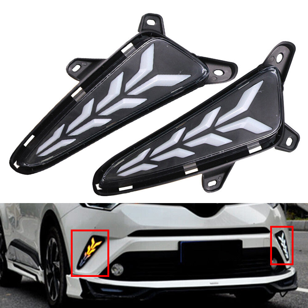 2x LED Driving Daytime Running Light DRL Fog Lamp Fit for Toyota CHR CH-R 2018 2019