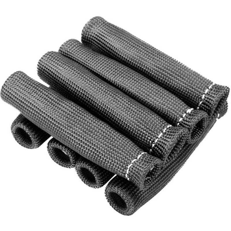 Car Cord Heat Shield Thermal Cover Fiberglass Insulator Spark Plug Wire Boot BK