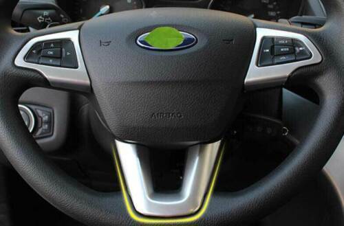 Matte Silver Steering Wheel Button Cover Trim ABS for Ford Escape Kuga 2017-2019