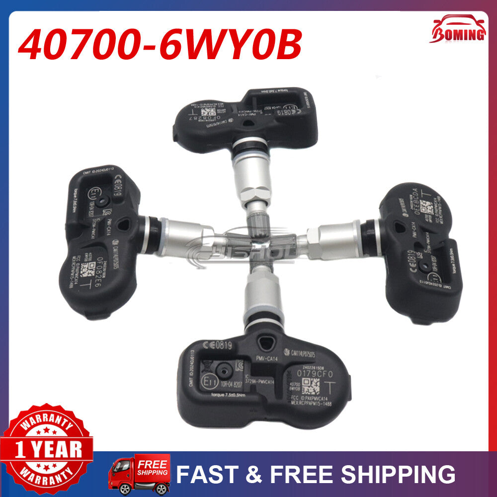4PCS 40700-6WY0B TPMS Tire Pressure Sensor For 2017 for Nissan Armada 40700-6WY0C